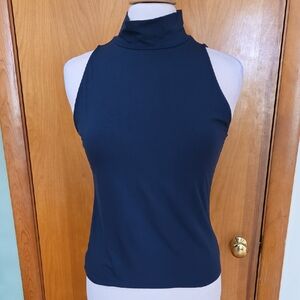 NWT Ann Taylor Mock Neck Top in "Moonlit Backdrop" Size M